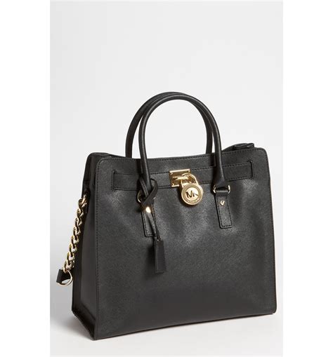 michael michael kors large hamilton saffiano tote dark dune|michael kors hamilton tote bag.